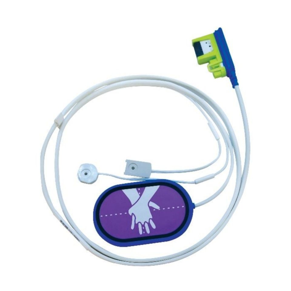 The CPR Uni-padz training harness securely holds trainer electrodes in the anatomically correct positions to provide an experience of real-life rescue scenarios