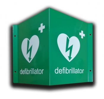 3D AED Metal Wall Sign