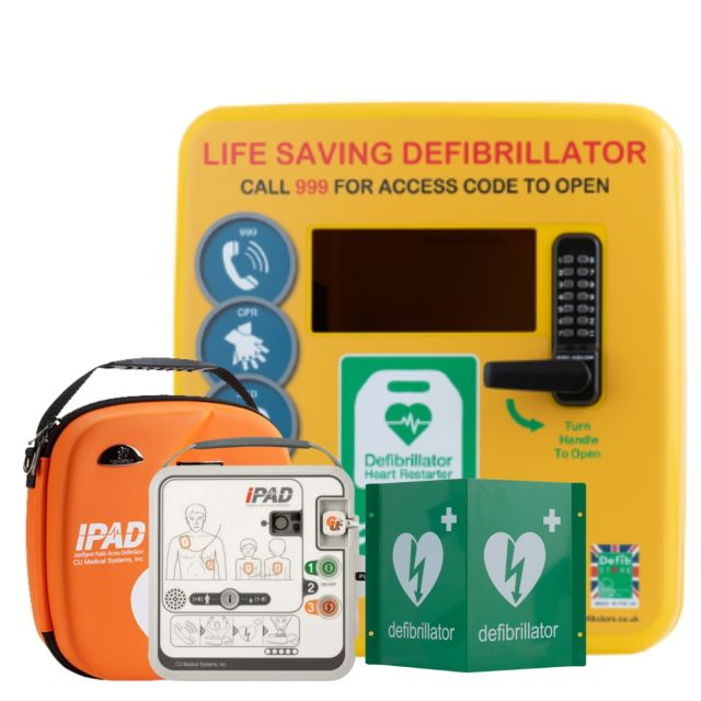 IPAD SPR Defibrillator & Heated Outdoor Cabinet Package