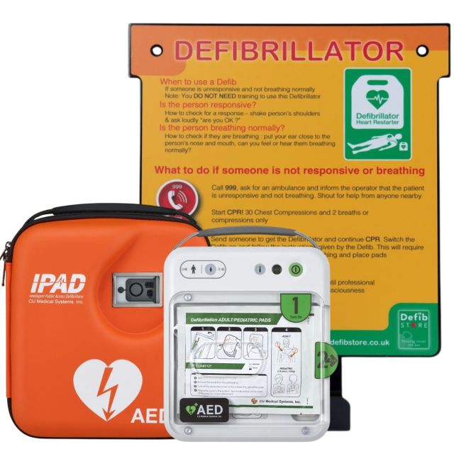 IPAD NFK200 Semi-Automatic Defibrillator Package with Carry Case, Pads, Battery, and Wall Hanger