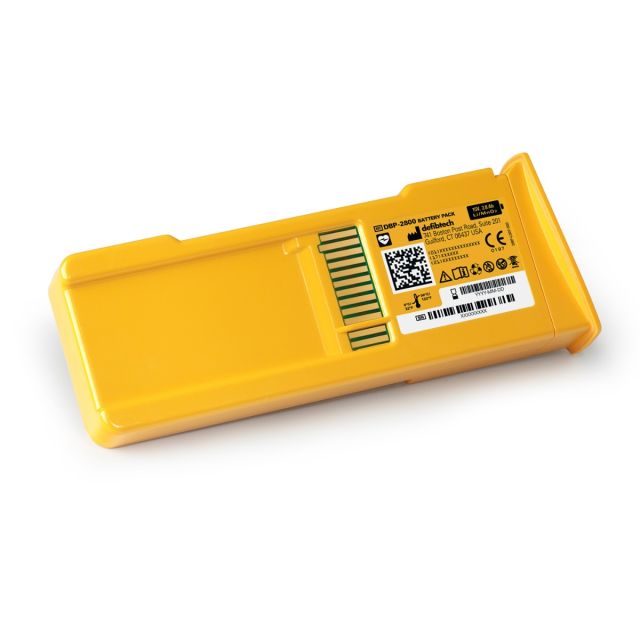 Bright yellow, Defibtech Lifeline replacement battery DCF-E200.