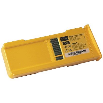 Bright yellow, Defibtech Lifeline replacement battery DCF-E200.