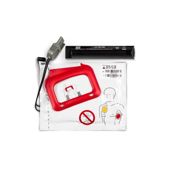 Battery pack and defibrillator electrode pads for the Lifepak CR Plus AED