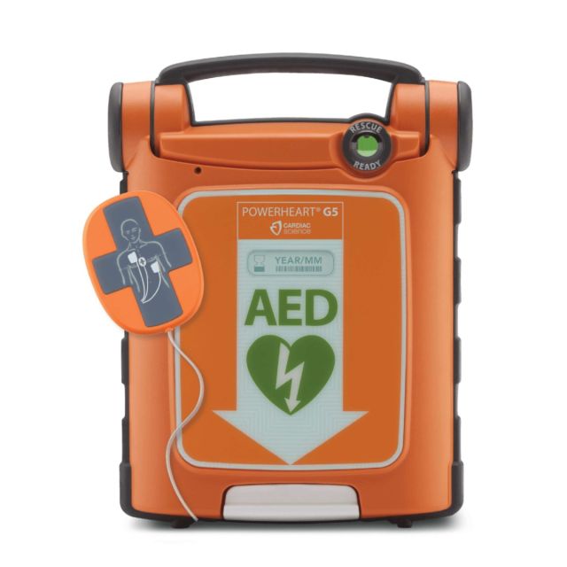 Cardiac Science Powerheart G5 aviation AED fully automatic, front view