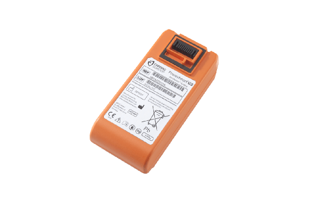 Orange battery pack for Cardiac Science Powerheart G5 defibrillator