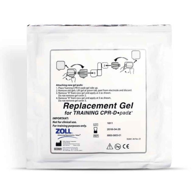 ZOLL CPR-D Training Padz replacement adhesive gel pads pack of 5 pairs 8900-0803-01